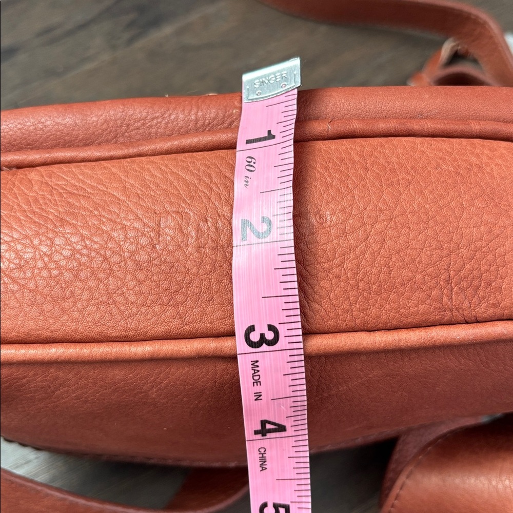 BORN Millport Woven Genuine Leather Crossbody/Belt Bag,2 zip top,inside zip - Picture 14 of 14